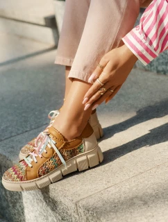 Dámské Kožené Polobotky model 21693708 Multikolor - Maciejka