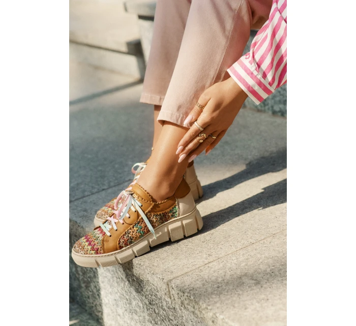 Dámské Kožené Polobotky model 21693708 Multikolor - Maciejka