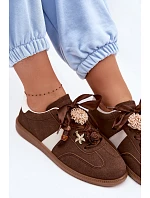 Dámské tenisky s ozdobami Čokoládové Lelora Dámské tenisky s ozdobami Čokoládové Lelora