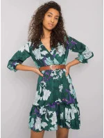 Dámské šaty LC SK 22K model 18517232 tmavě zelená - FPrice Dámské šaty LC SK 22K model 18517232 tmavě zelená - FPrice