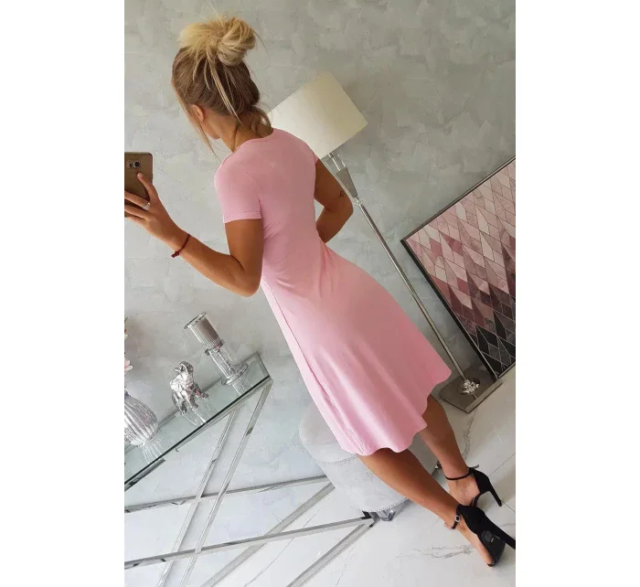 Tehotenské šaty s výstrihom 60942 ružové - Kesi Tehotenské šaty s výstrihom 60942 ružové - Kesi