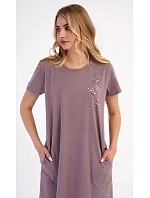 Dámské domácí šaty s krátkým rukávem model 22405196 - Vienetta Dámské domácí šaty s krátkým rukávem model 22405196 - Vienetta