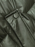 Dámská vesta v khaki barvě s kapucí model 18838464 - S'WEST Dámská vesta v khaki barvě s kapucí model 18838464 - S'WEST