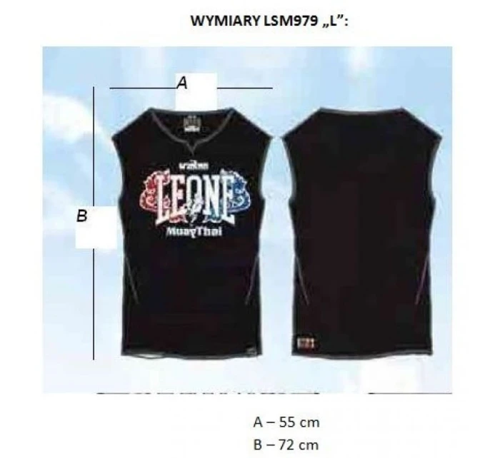 LEONE pánske tielko LSM979/S16 čierne "L"