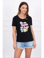 Halenka s potiskem model 18742964 černá - K-Fashion