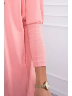 Oversize blúzka s dúhovou potlačou pier v marhuľovej farbe