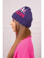 Dámská čepice London model 18752259 tmavě fialová - K-Fashion