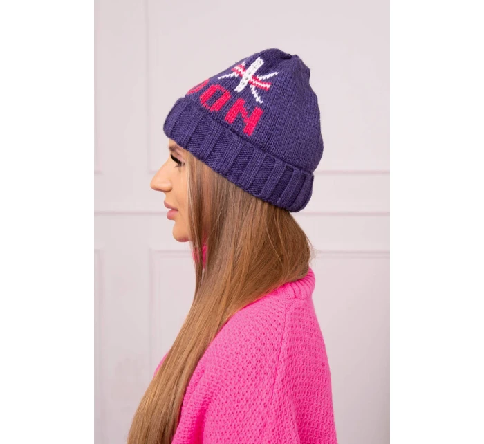 Dámská čepice London model 18752259 tmavě fialová - K-Fashion
