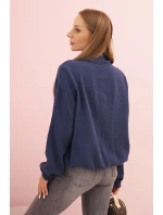 Dámske mušelínové tričko s dlhým rukávom granátové