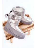 Dziecięce Śniegowce Big Star KK374218 Szaro-Srebrne Dziecięce Śniegowce Big Star KK374218 Szaro-Srebrne