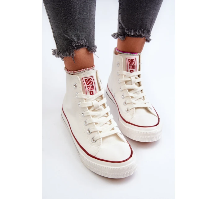 Dámské vysoké tenisky Big Star model 21654781 bílé - Big Star Shoes