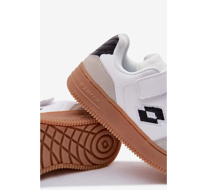 Dětské tenisky na suchý zip LOTTO MAKERA 2601250K Bílé