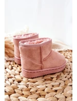 Dětské Teplé Sněhule Semišové Růžové model 21520878 - Boto