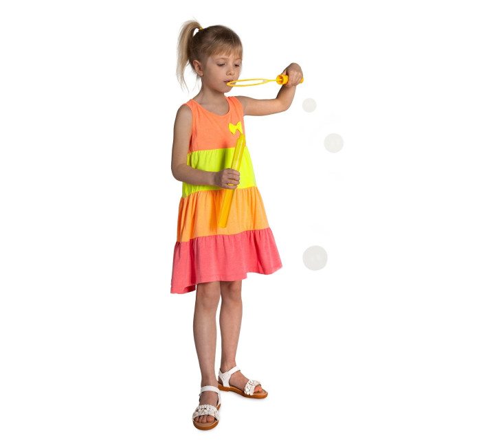 Yoclub Letné dievčenské šaty bez rukávov UDK-0009G-A300 Viacfarebné