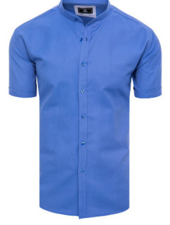 Pánska chrpová modrá košeľa s krátkym rukávom Dstreet KX1001