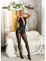 Dámske pančuchy s potlačou kohúta SH6016 čierne - In-Stylefashion