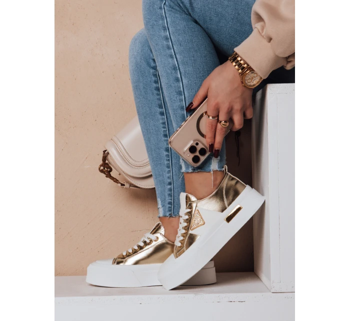Dámske tenisky na platforme TRENDIS gold FashionStreet ZY0702