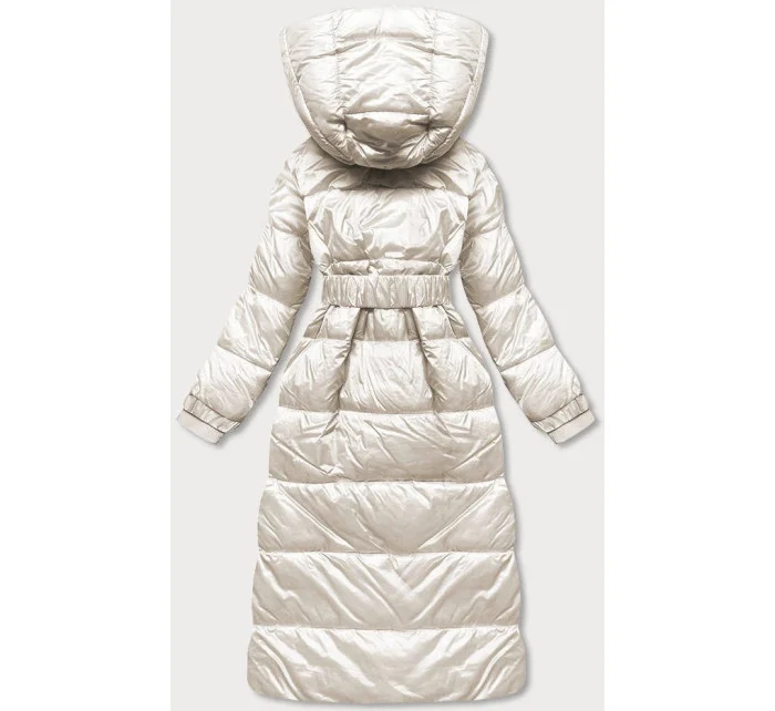 DŁUGA DAMSKA KURTKA Z BEŻOWA model 21244337 - Ann Gissy