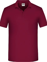 Daiber JN 874 Pánske pracovné polo z bio piqué 02.0874 wine