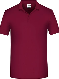 Daiber JN 874 Pánske pracovné polo z bio piqué 02.0874 wine