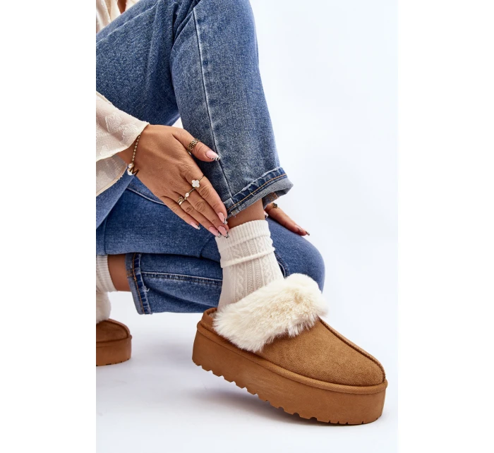 Dámské sněhule na tlusté Camel model 21644664 - Boto Dámské sněhule na tlusté Camel model 21644664 - Boto