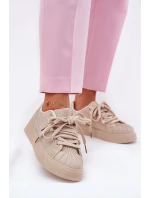 Sneakersy Damskie Ze Zdobieniem Na Platformie Beżowe Eanneth Sneakersy Damskie Ze Zdobieniem Na Platformie Beżowe Eanneth