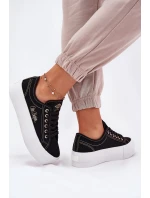 Dámské textilní tenisky na platformě model 21693274 černé - Lee Cooper