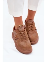 Dámské Kožené Sneakersy Na Platformě Just Dare Hnědé model 21703379 - Daniel Lopez Just Dare Dámské Kožené Sneakersy Na Platformě Just Dare Hnědé model 21703379 - Daniel Lopez Just Dare