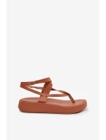 Dámské sandály na platformě Camel model 22038420 - Boto
