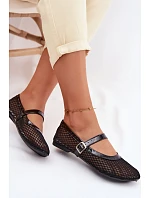 model 22130379 baleríny s páskem Černé Gaia - Boto