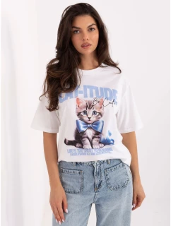 Tričko D12083AI02799A bielo-modré