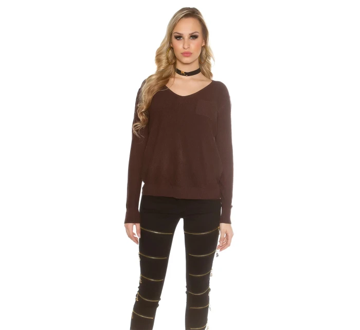 Módny sveter 8507 so šnúrkami - Koucla Módny sveter 8507 so šnúrkami - Koucla