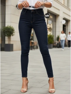 Dámské skinny džíny s vysokým pasem tmavě modré Dstreet model 21996033 - FashionStreet