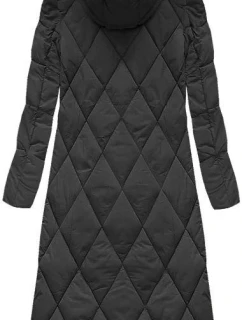 DŁUGA DAMSKA KURTKA ZIMOWA Z KAPTUREM CZARNA model 21241710 - Libland