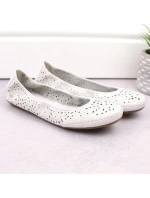 Kožená pohodlná polobotka W model 22033618 bílá - Rieker