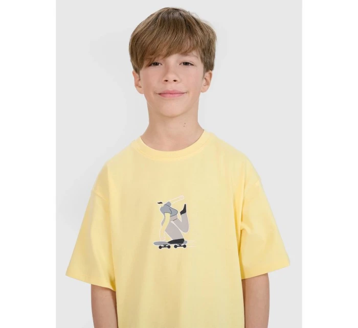 Chlapčenské tričko s potlačou 4F 4FJRSS25TTSHM2641-73S