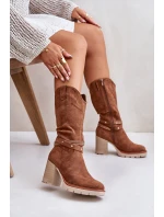 Kozaki Damskie Do Połowy Łydki Na Słupku Ocieplane Camel Ivanelis Kozaki Damskie Do Połowy Łydki Na Słupku Ocieplane Camel Ivanelis