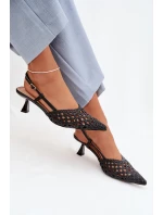 Dámské Sandály na Podpatku Černé model 22027878 - Boto