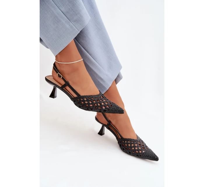 Dámské Sandály na Podpatku Černé model 22027878 - Boto