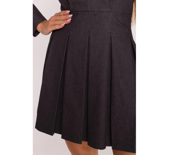 M884 Džínsové šaty - grafitové