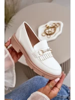 Dámske mokasíny s ekokožou White Tialorae Dámske mokasíny s ekokožou White Tialorae
