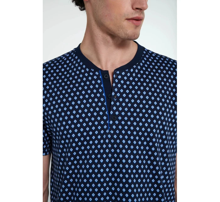 Pyžamo s knoflíkovou légou model 20796587 modré - Vamp