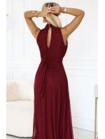 Dámske šaty 636-1 VERONICA burgundy - Numoco