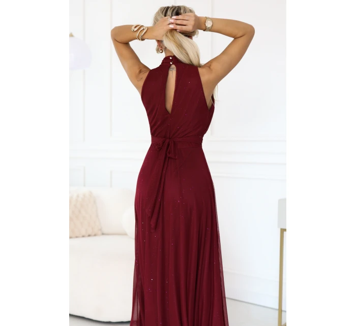 Dámske šaty 636-1 VERONICA burgundy - Numoco