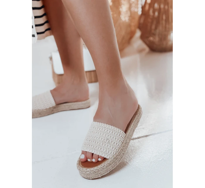 Dámske žabky PLAZENTA beige FashionStreet ZY0878