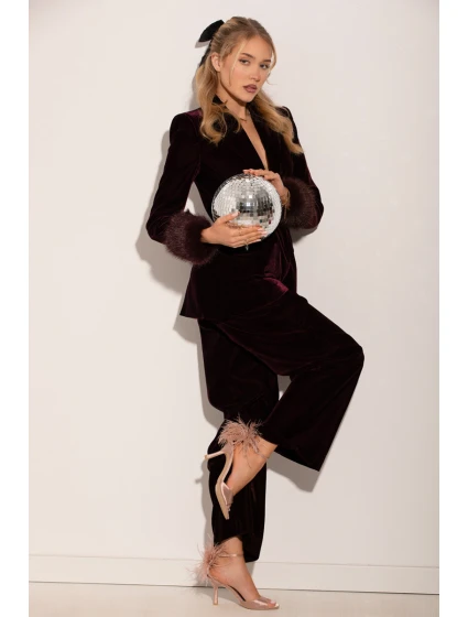 Lodičky na podpatku s peřím špinavě růžové Caelina Lodičky na podpatku s peřím špinavě růžové Caelina