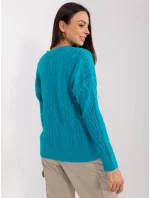 Sweter AT SW  turkusowy model 18909238 - FPrice