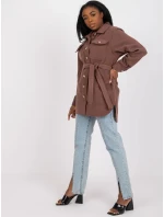 Dámska košeľa-LK-KS-508481.88-hnedá Dámska košeľa-LK-KS-508481.88-hnedá
