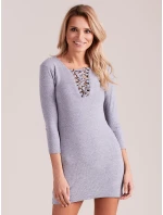 Šaty EN SK 3762.03 šedá Šaty EN SK 3762.03 šedá