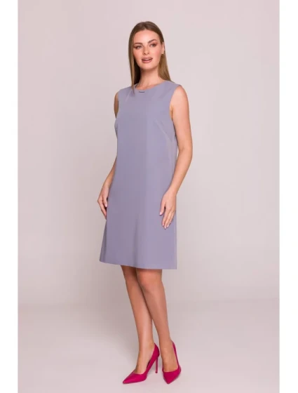 Šaty bez rukávů  šedá model 21154733 - STYLOVE